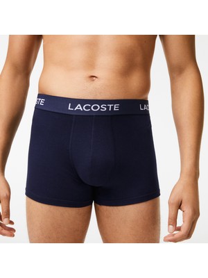 Lacoste Erkek 3'lü Lacivert Boxer 5H7686 166