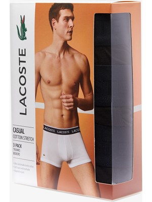 Lacoste Erkek3'lü Siyah Boxer 5H3407 031