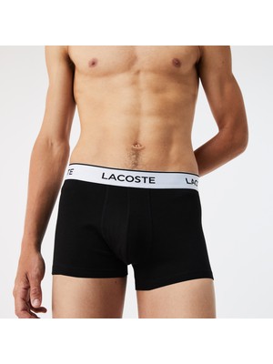 Lacoste Erkek 3'lü Siyah Boxer 5H8385 031