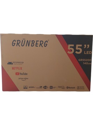 Grünberg GR55200 55" 139 Ekran Uydu Alıcılı 4K Ultra HD Smart LED TV