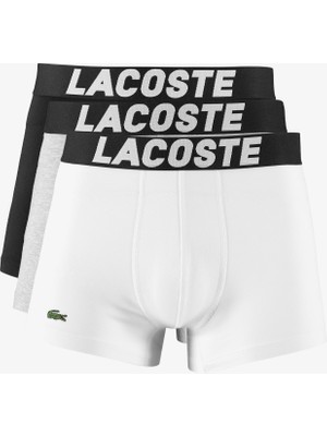 Lacoste Erkek Baskılı 3'lü Renkli Boxer 5H2083 Nua