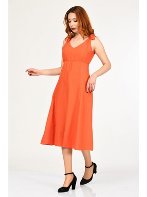 Bebe Plus Askılı Uzun Elbise  - Nar Çiçeği Nar Çiçeği - M