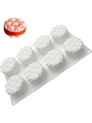 Yuvarlak Desenli Silikon Kek Pasta Sabun Kek Çikolata Kalıbı