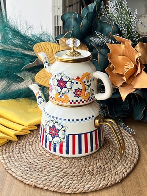 Rossev Elegance Emaye Çaydanlık