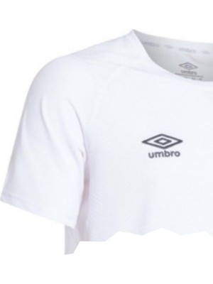 Umbro  Erkek Siyah Solo Training Bisiklet Yaka Tişört TF-0167- Beyaz