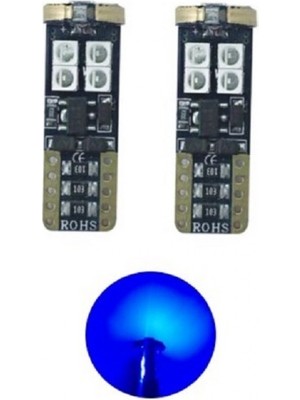 Fardoktoru T10 LED Park Ampulü 12SMD W5W Canbus Mavi