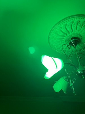 Universal Gece Lambası Yeşil Renkli Top LED Ampul 3W E27 Kırmızı Lamba Loş Işıklı Gece Lambası