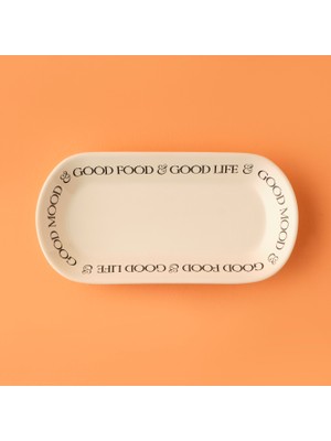 Bella Maison Motto Seramik Kayık Tabak Beyaz (29 Cm)
