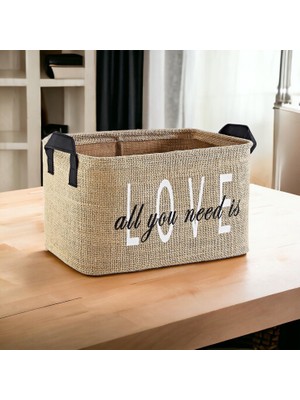 Prendi Home Jüt Dolap Içi Düzenleyici Katlanır Saklama Sepeti Organizer 30X22X18 cm