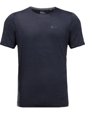 Jack Wolfskin JACK WOLFSKİN Travel T M 1809751TR-16459 ERKEK Mavi Tişört