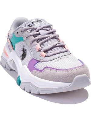 U.S. Polo Assn.  Vıncent Gri Lila Ortopedik Günlük Kadın Spor Ayakkabıbı