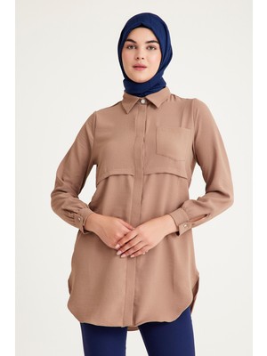 Plistre 2241_CEPLI Uzun Kol Tunik Gömlek