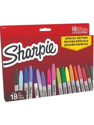 Sharpie 18'li Yuvarlak Uç Permanent Markör Seti, Toksik Olmayan, Hızla Kuruyan ve Kesintisiz Mürekkep Akışı
