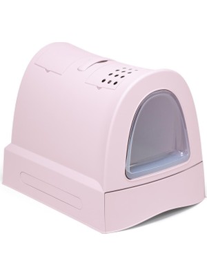 İmac Zuma Çekmeceli Kapalı Kedi Tuvaleti Pembe Koku Filtresi ve Ergonomik Yapı ile Kullanıcı Dostu