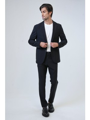 Back And Bond Siyah Slim Fit Mono Yaka Ceket