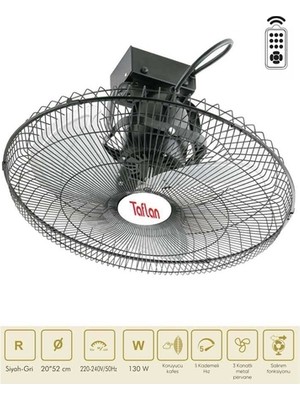 Taflan FAR-20R Sanayi Tipi Duvar - Tavan Vantilatörü