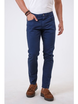 Back And Bond Lacivert Slim Fit 5 Cepli Pamuklu Denim Pantolon