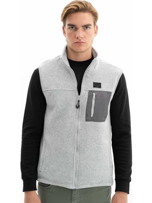 Ar-ma Erkek Yelek Baskisiz Yandan Cepli Tam Fermuar Yelek Regular Fit Softech Polar K26424674201