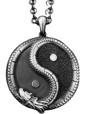 Abel Art Ouroboros Yin Yang Kolye ⁣