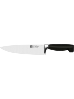 Zwilling Four Star Siyah Profesyonel Şef Bıçağı 20 cm Paslanmaz Çelik Malzeme ile Ergonomik Kullanım