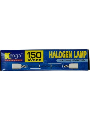 Kengo 150W Sarı Işık R7S Duylu Dim Edilebilir Çubuk Halojen Ampul (8 Adet)