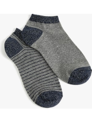 Koton 2'li Patik Çorap Seti Metal Görünümlü