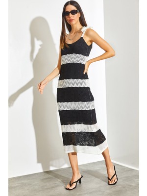 Shade Kadın Ajurlu Astarlı Triko Elbise