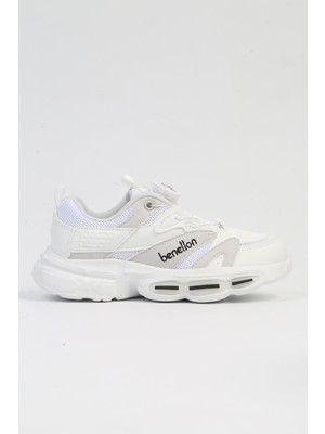 Benetton Benetton® Ithal Beyaz Çocuk Bağcık Mekanizmalı Spor Ayakkabı BNI-10253