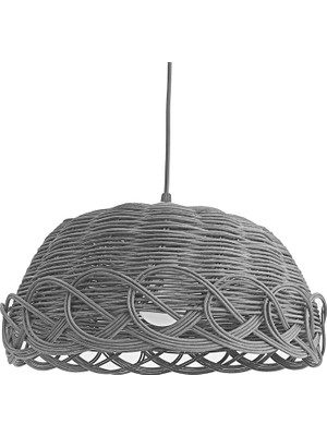 Turkish Belkıs Rattan Rattan Bambu Hasır Sarkıt Avize 35 cm