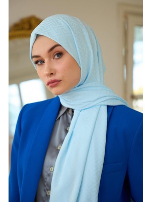İpekhan Yaz Işıltısı Koleksiyonu İpeksi Jakar Şal Baby Blue 9017-19