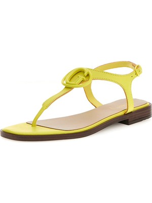 Guess Deri Yeşil Kadın Sandalet FLJMIRLEA03LIME