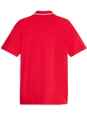 Puma Düz Kırmızı Erkek Polo T-Shirt 62094502 Ferrari Race Polo