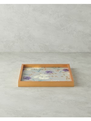 Almina Dekoratif Tepsi 33X33 cm Krem