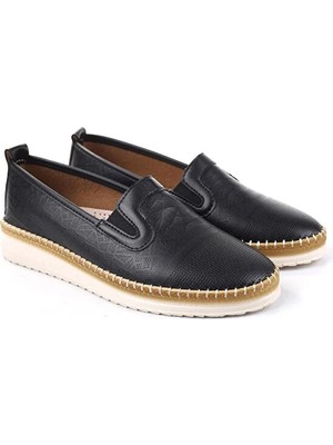 Prego (Gnd) Poli Hafif Taban Içi Deri Günlük Kadın Ayakkabı Siyah