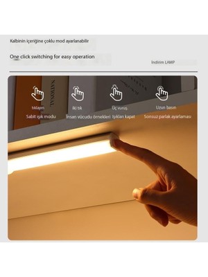 Cwecom Insan Vücudu Sensörlü Lamba, Akıllı Manyetik Kendinden Yapışkanlı Gece Lambası, Uzun Şarj Edilebilir Gardırop Dolap Işığı Şeridi (Yurt Dışından)