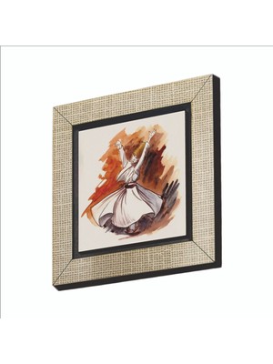 Sadrazam Semazen Baskılı Mdf MAGNETKRT-078BUZDOLABI Süsü