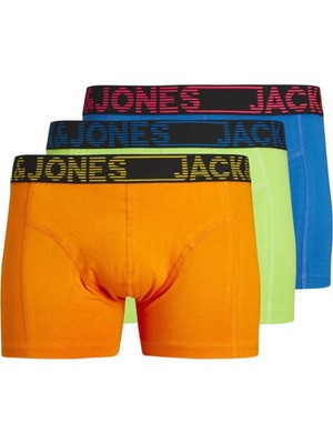 Jack & Jones Mavi-Turuncu Erkek 3'lü Boxer Set 12255821