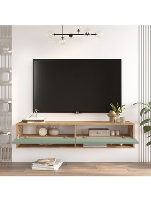 Yurudesign Future Tv Ünitesi 140CM FR11-AY Çam-Ihlamur Yeşili