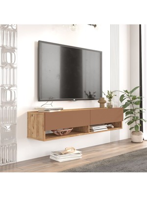 Yurudesign Future Tv Ünitesi 140CM FR11-AK Çam-Kiremit