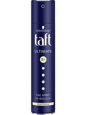 Taft Ultimate Kalıcı Tutuş Saç Spreyi 250 ml – Güçlü ve Uzun Süre Etkili Tekli Saç Şekillendirme Spreyi