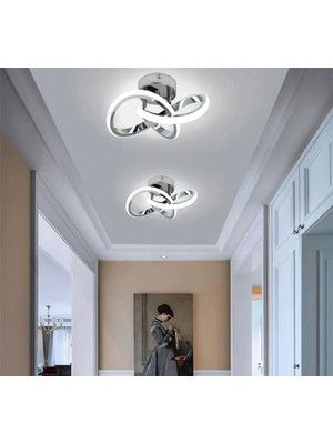 Nidage Eskitme Modern Plafonyer Salon Mutfak Oturma Odası LED Avize Boomerang LED Avize Krom Ledli Avize 1