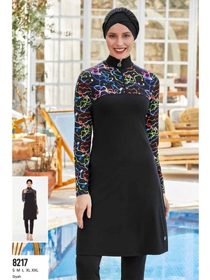 Maresiva Kadın Likralı Tam Kapalı Tesettür Mayo 8217 Siyah