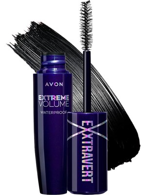 Avon Exxtravert Extreme Suya Dayanıklı Volume Maskara Blackest Black