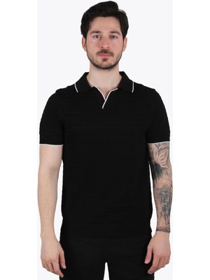 Mckanzie 66530 Kendinden Şeritli Triko Polo Yaka T-Shirt