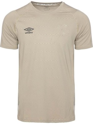 Umbro Erkek Gri Bej T-Shirt Tf-0167 Kısa Kol Spor T-Shirt Tf-0167