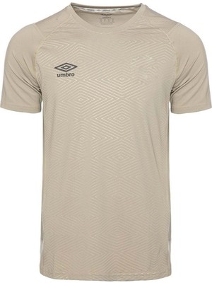 Umbro Erkek Gri Bej T-Shirt Tf-0167 Kısa Kol Spor T-Shirt Tf-0167