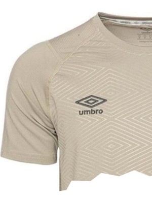 Umbro Erkek Gri Bej T-Shirt Tf-0167 Kısa Kol Spor T-Shirt Tf-0167