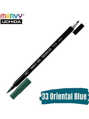 Marvy Artist Brush Pen 1800 Çift Taraflı Firça Uçlu Kalem 33 Oriental Blue