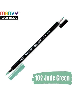 Marvy Artist Brush Pen 1800 Çift Taraflı Firça Uçlu Kalem 102 Jade Green