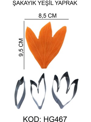 Depposite Şakayık Yeşil Yaprak Figürlü Gıda Silikon Kalıbı